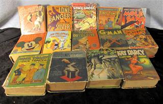 LOT OF 16 ANTIQUE BIG LITTLE BOOKS - BOOKS COVER VARIOUS MAINSTREAM CHARACTERS L